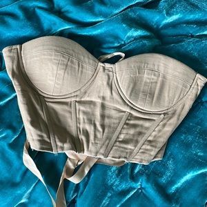 Tan corset top